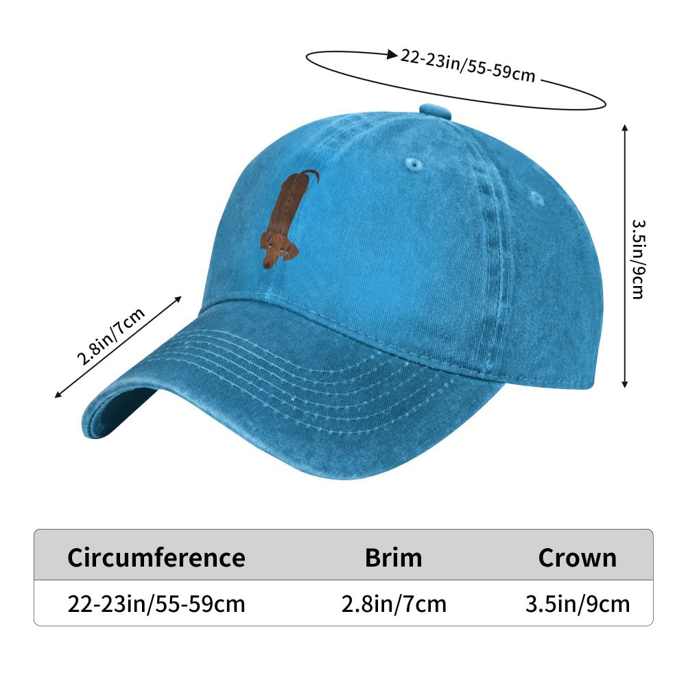 I Love My Wiener Dog Dachshund Baseball Cap Distressed Washed Caps Hat Fashion Outdoor Activities Sun Cap