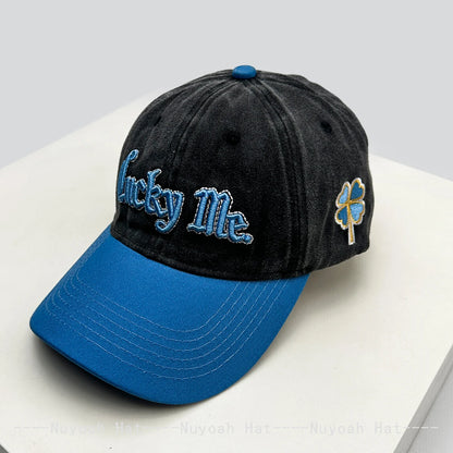 3D Lucky Four-Leaf Clover Letter Embroidery Baseball Hats