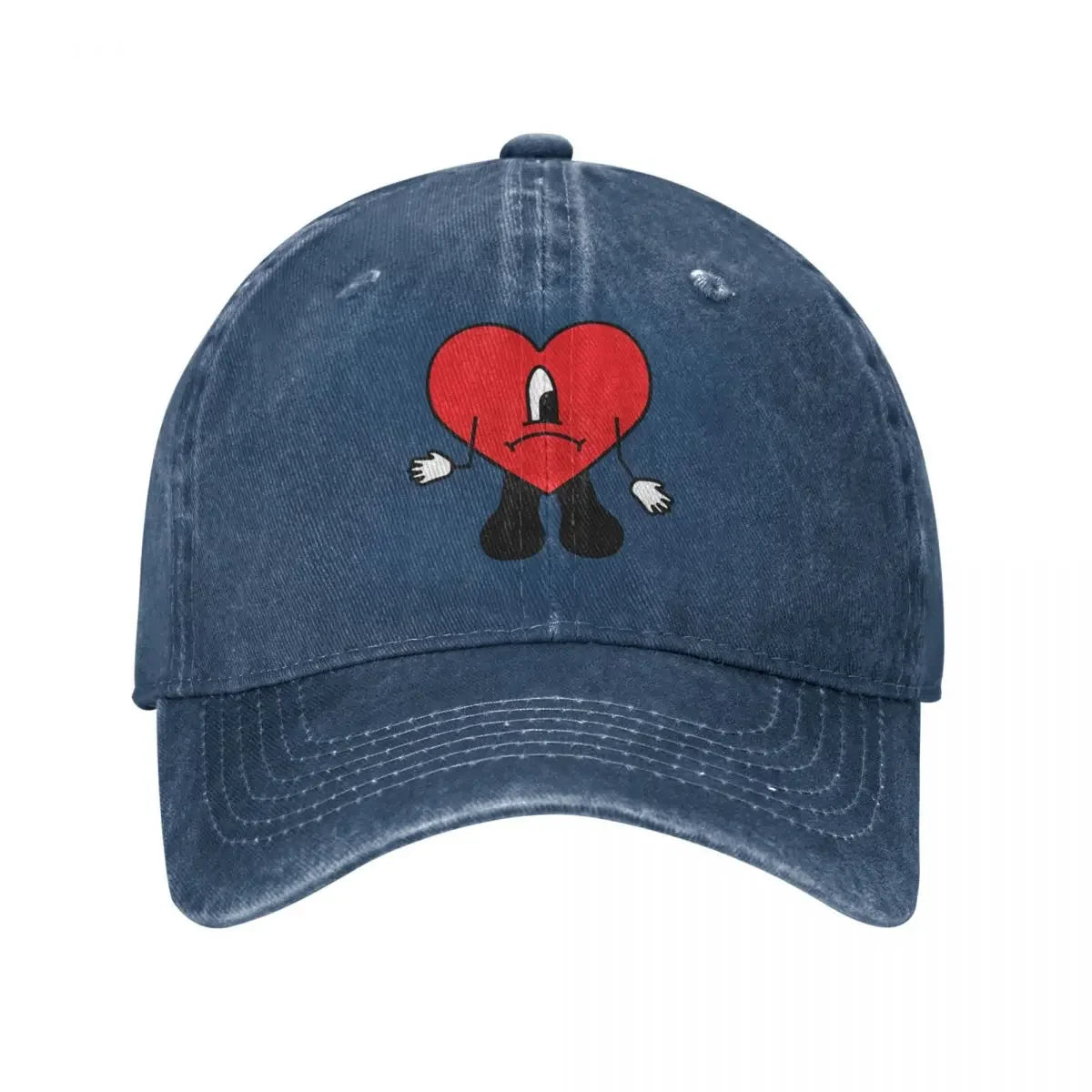 New Bad Bunny Denim Baseball Cap Snapback Hat Men Women Outdoor