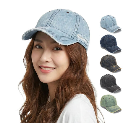 Unisex Retro Cowboy Baseball Caps High Quality Denim Plain Trucker Hats