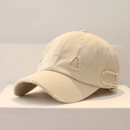 Hip Hop Holes Baseball Caps for Women Men