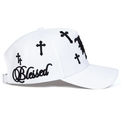 Unisex Gothic LA Cross Embroidery Baseball Caps Spring Autumn