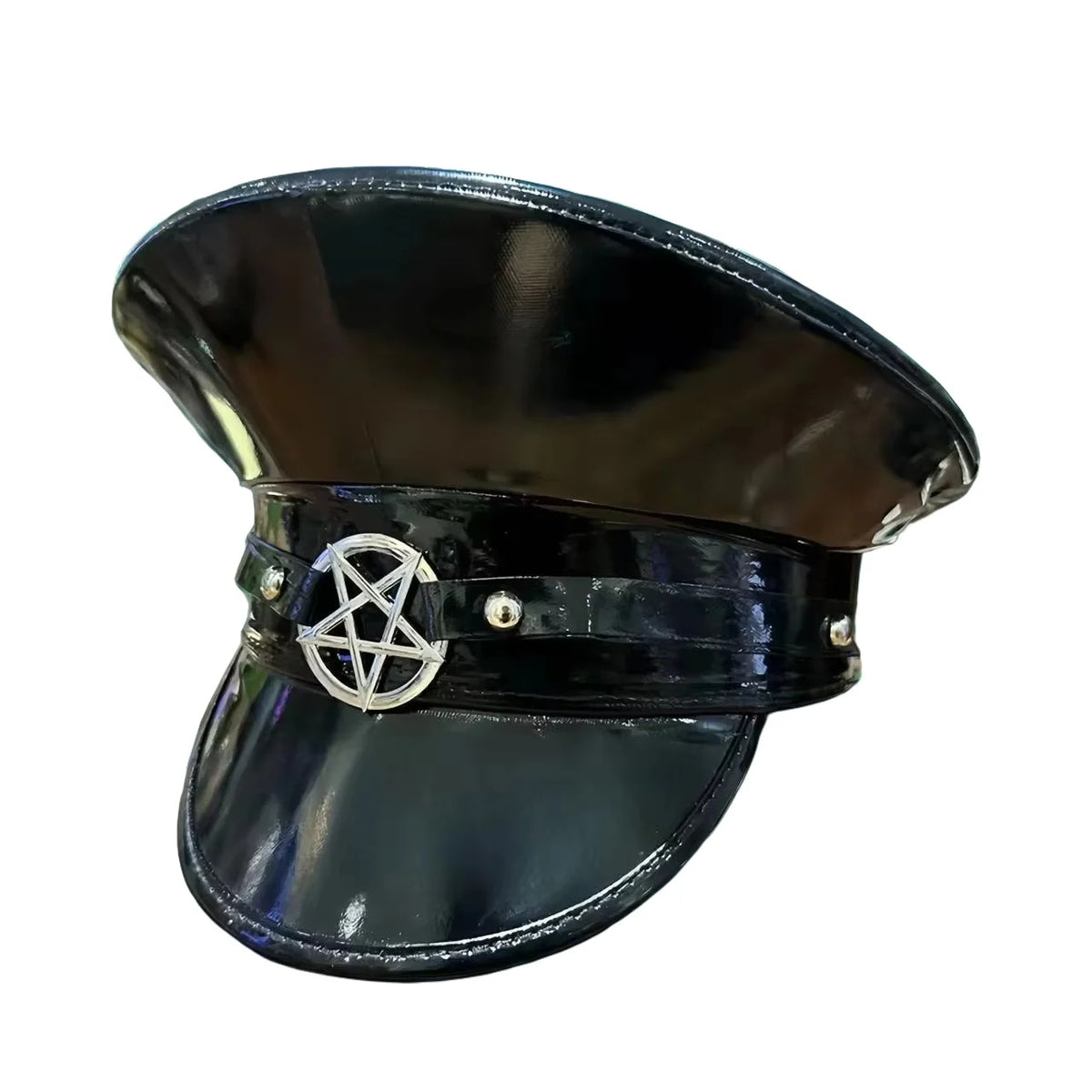 Steampunk Leather Gothic Captain Hat