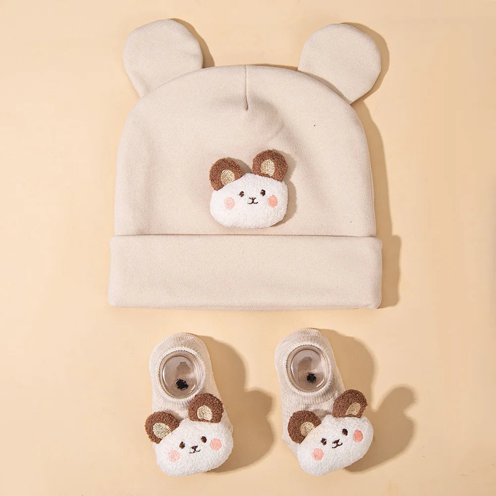 Autumn Winter Cute Bear Baby Turban Hats