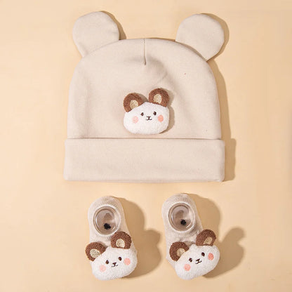 Autumn Winter Cute Bear Baby Turban Hats