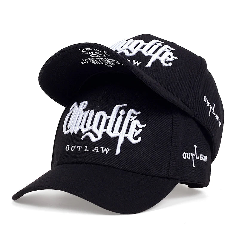 Fashion Fastball Cap Thuglife Embroidery Hiphop Baseball Cap