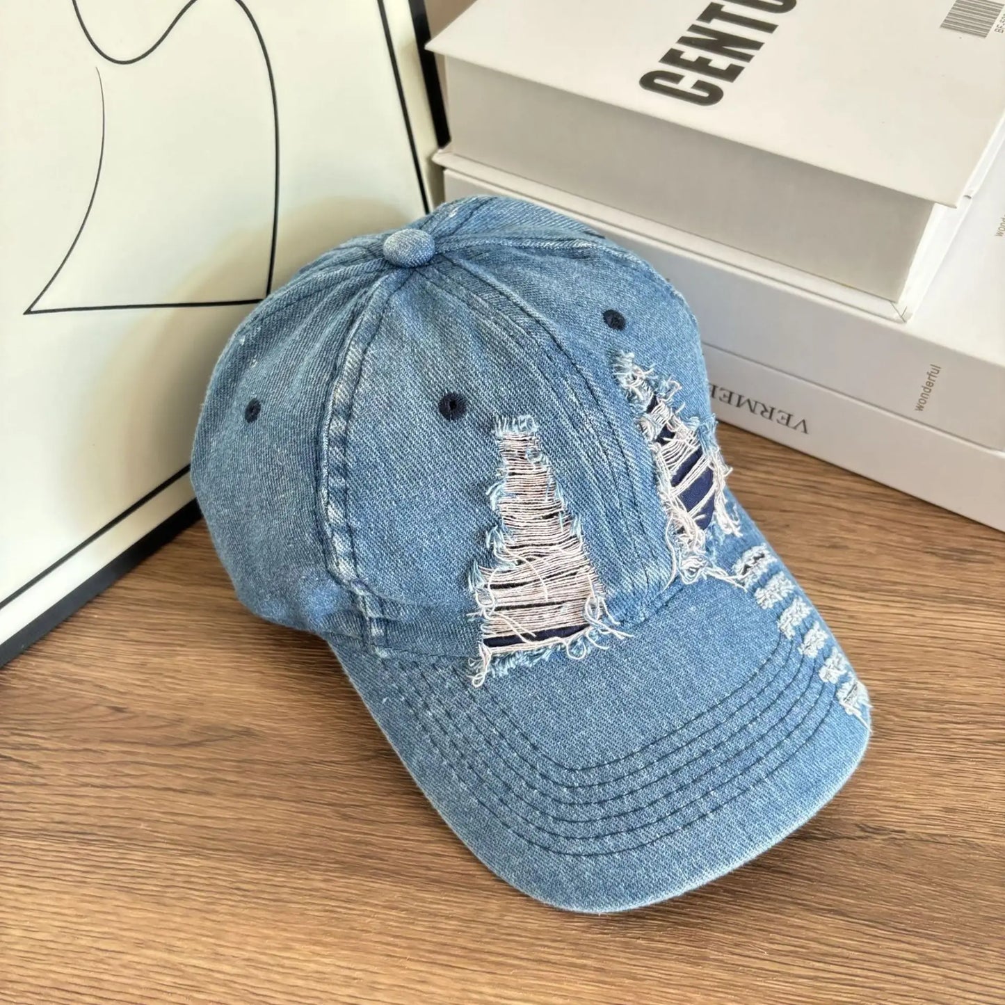 Denim Baseball Cap For Women And Men