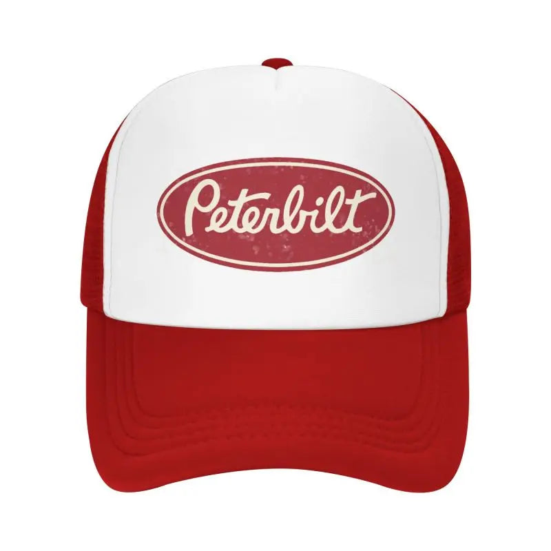 Peterbilt Truck Racing Men Mesh Baseball Caps