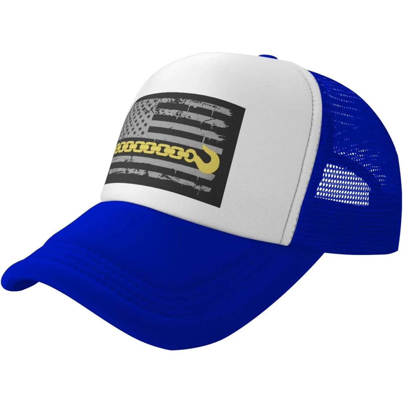 Thin Yellow Line Tow Baseball Cap Driver American Flag