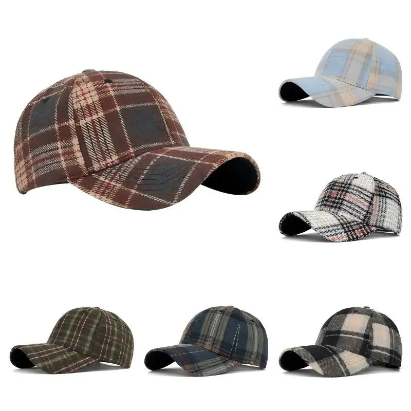 Men And Women New Classic Plaid Baseball Cap