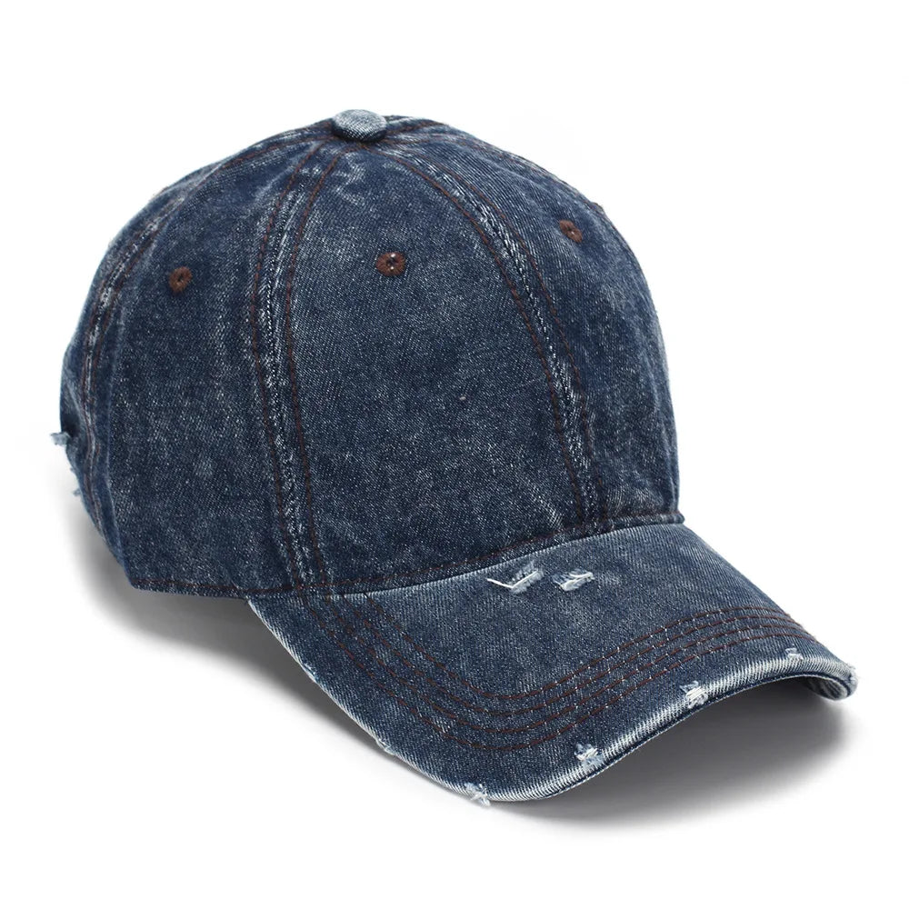 Unisex Retro Cowboy Baseball Caps High Quality Denim Plain Trucker Hats