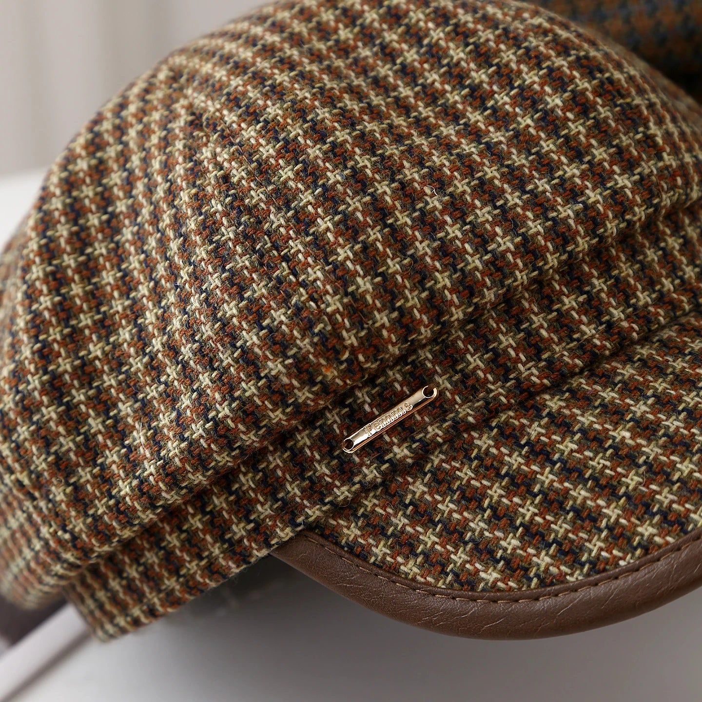 Women's Vintage Newsboy Hat - Retro Plaid Octagonal Beret Cap
