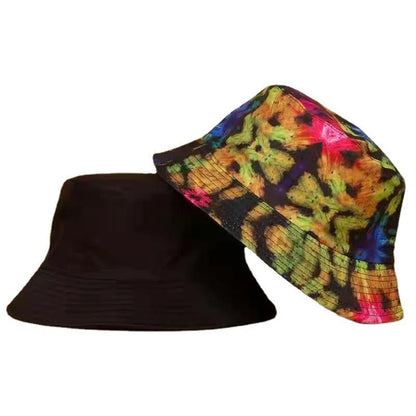 Street Graffiti Men's Bucket Hat Double-Sided Hip Hop Outdoor