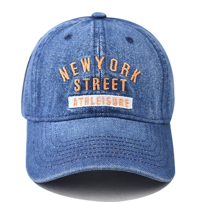 Washed Denim Unstructured Baseball Cap