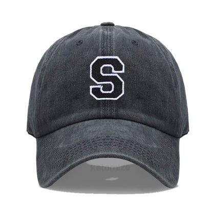 Initial Letter A-Z Embroider Baseball Cap