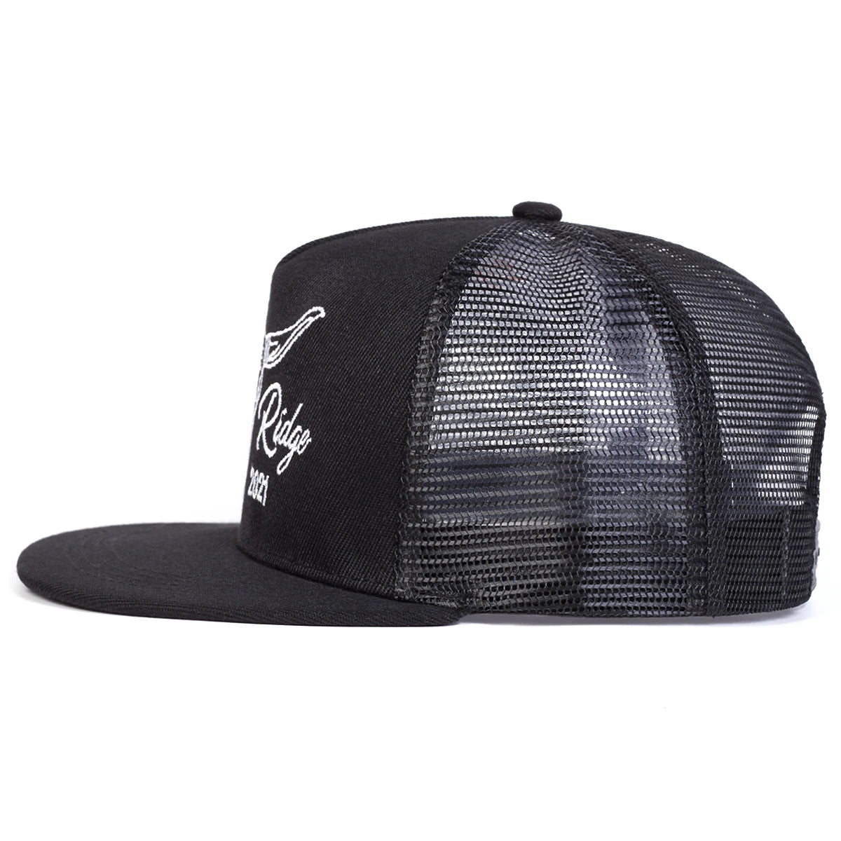 Unisex Ox Head Letter Embroidery Hip-Hop Net Hats Spring Summer
