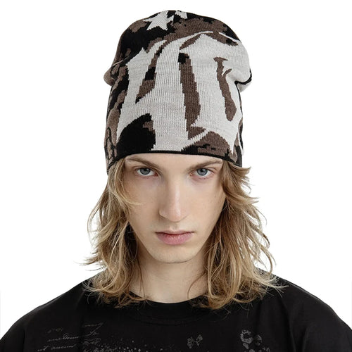 Women Beanies 404 Graphic Jacquard Knit Hats