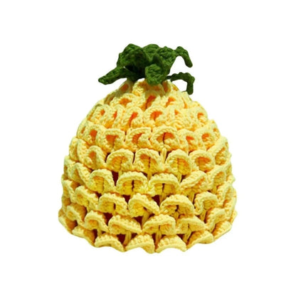 Grape Creative Knitted Fruit Hat Playful Warm Strawberry Pullover Cap