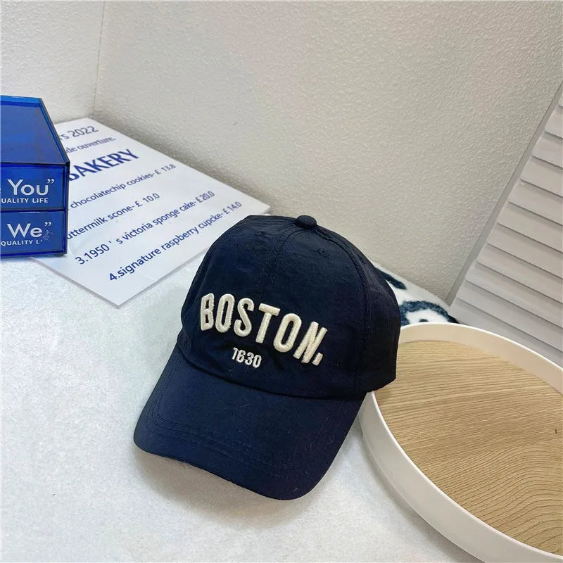 Quick Drying Children Baseball Cap Summer Sun Hat Adjustable Letter Embroidered Hat For Boys Girls