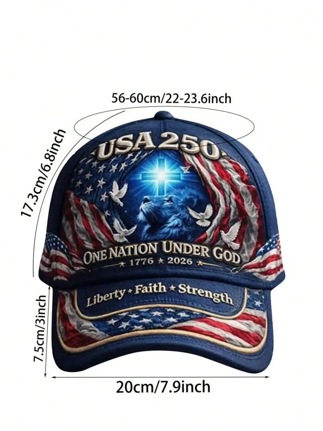 1776-2026 US 250th Anniversary Lion Of Judah Baseball Cap