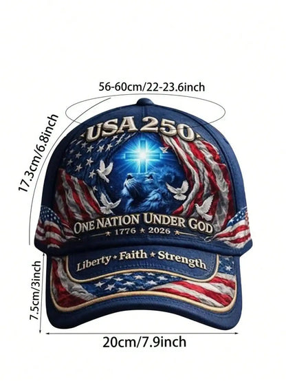 1776-2026 US 250th Anniversary Lion Of Judah Baseball Cap