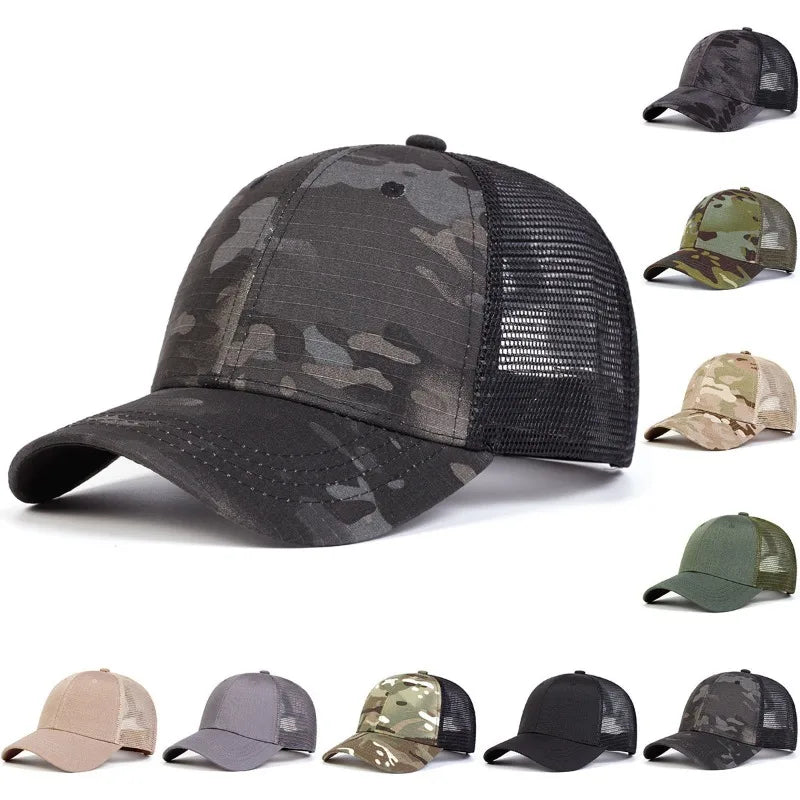 Unisex Camouflage Mesh Baseball Caps Net Caps