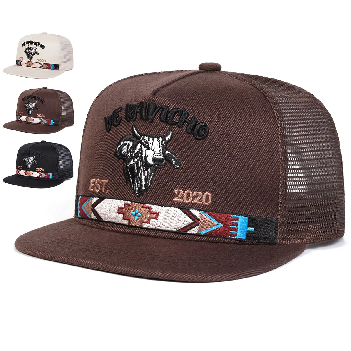 Unisex Bullhead Letter Embroidery Baseball Net Hat Spring Summer