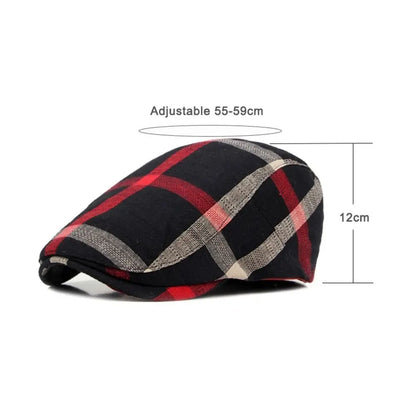 Unisex Colorful Plaid Berets Thin Soft Newsboy Caps
