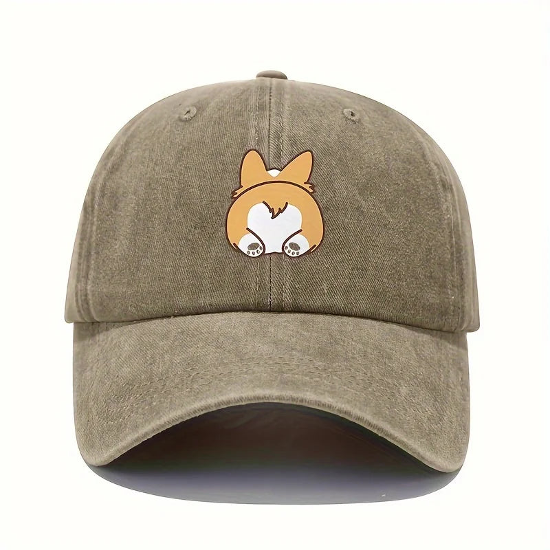 Cute Dog Printed Baseball Cap, Suitable for Hlidays