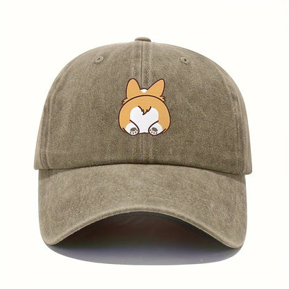Cute Dog Printed Baseball Cap, Suitable for Hlidays