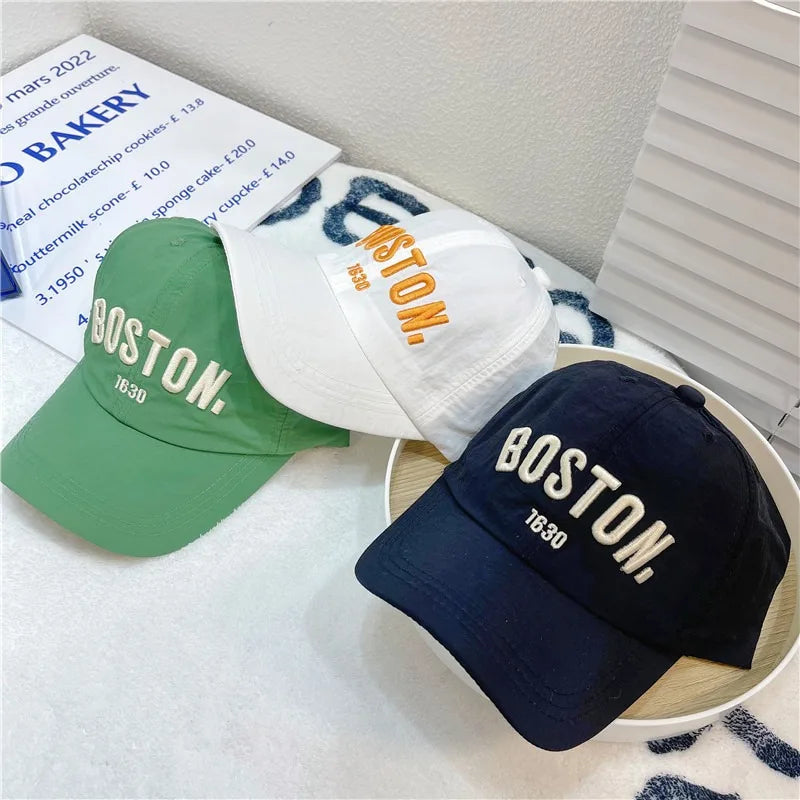 Quick Drying Children Baseball Cap Summer Sun Hat Adjustable Letter Embroidered Hat For Boys Girls
