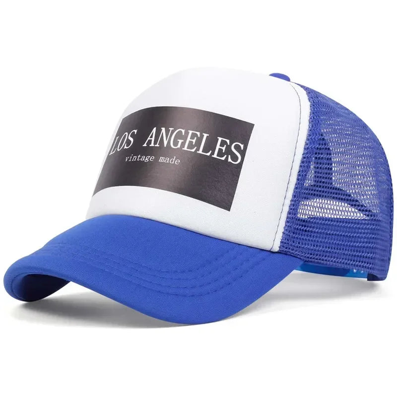 Unisex Los Angeles Print Baseball Net Caps Spring and Summer