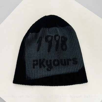 New Men Women Bandhnu Jacquard Number Letters Knitted Hats