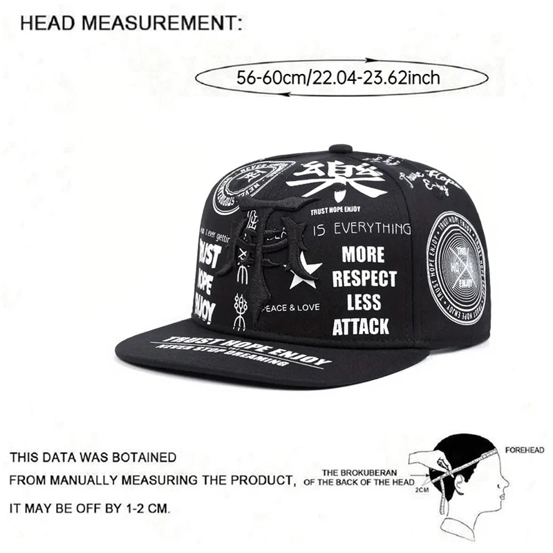 Fashionable Creative Baseball Hat T Graffiti Embroidery Street Hip Hop Hat
