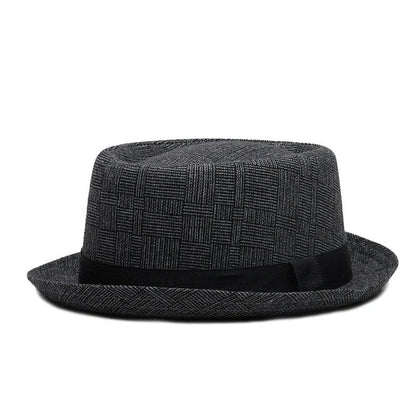 Men British Retro Jazz Hats Round-Top Small Top Hats