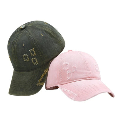 New Arrival Washed Ripped Solid Baseball Cap