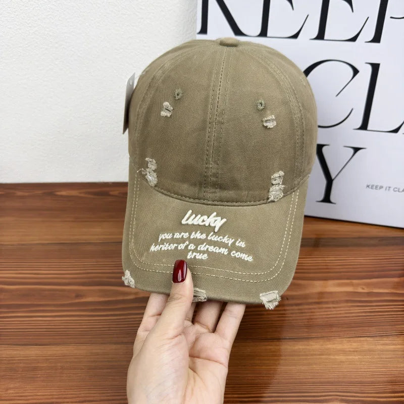 Letter Embroidery Baseball Woman Men Spring Summer