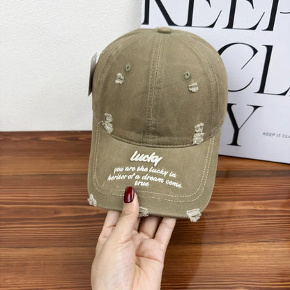 Letter Embroidery Baseball Woman Men Spring Summer