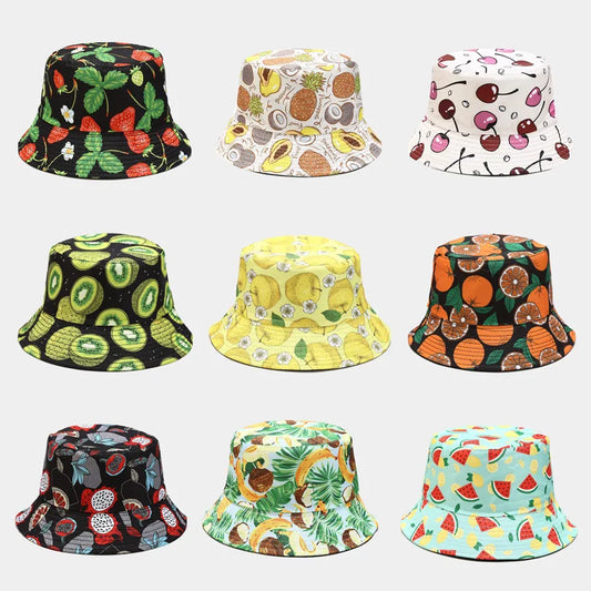 Creative Fruit Pattern Bucket Hat Men's And Women's