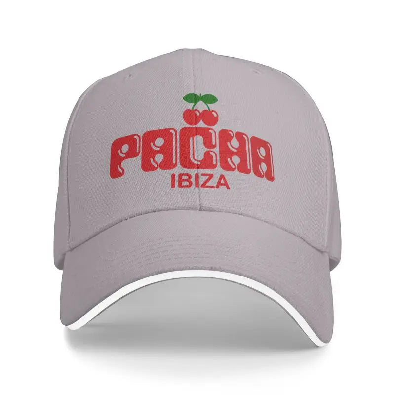 Preppy Cherry Pacha Ibiza Baseball Cap Outdoor Daily Travel Sports
