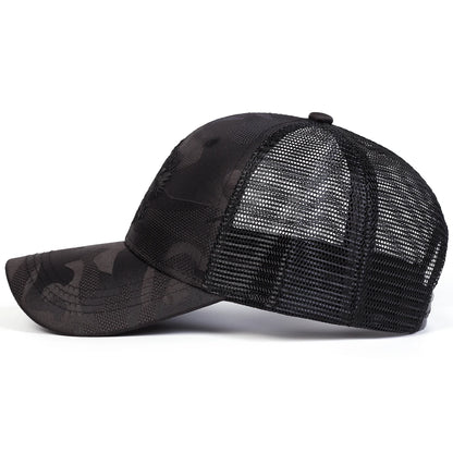 Unisex Double-headed Eagl Embroidery Baseball Net Caps Spring and Summer
