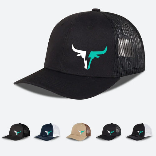 Bulls Logo Printed Mesh Cap Lightweight Breathable Adjustable Sun Hat Unisex Casual Cap
