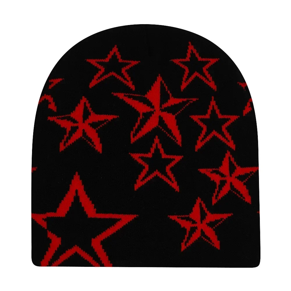 Y2K Letter Knitted Winter Autumn Beanie Cap Men Women