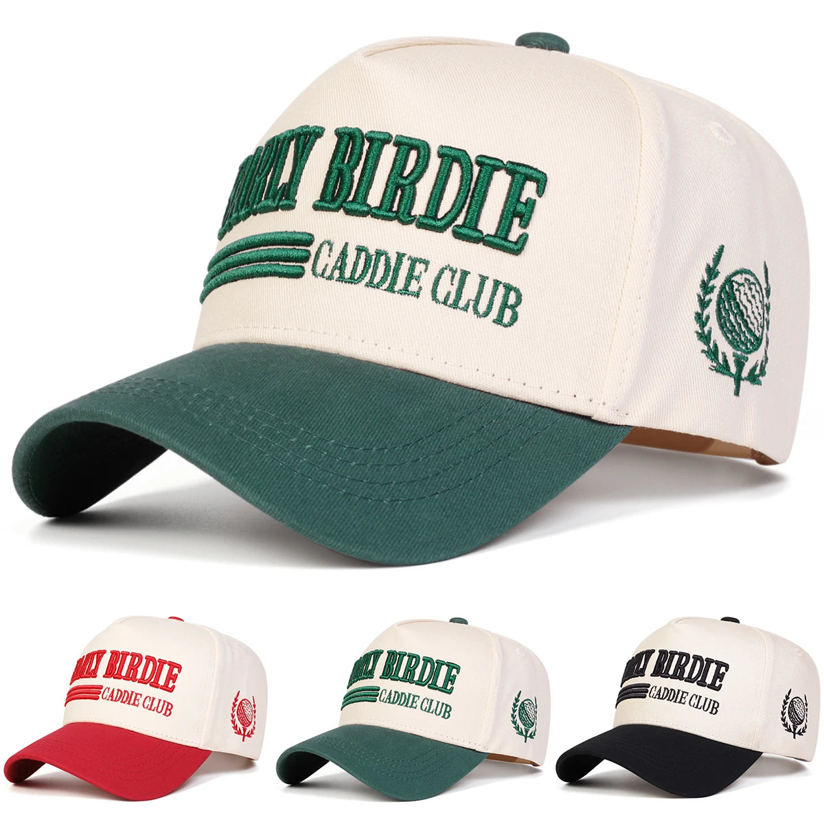 Unisex Early Birdie Caddie Club Embroidery Baseball Caps Spring Autumn
