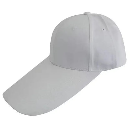 Unisex Baseball Caps 14.5cm Visor Long Brim Solid Shade Sun Hat