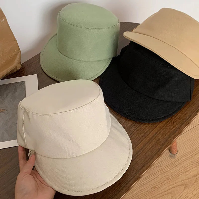 New Autumn And Winter Simple Woolen Flat Peaked Hat