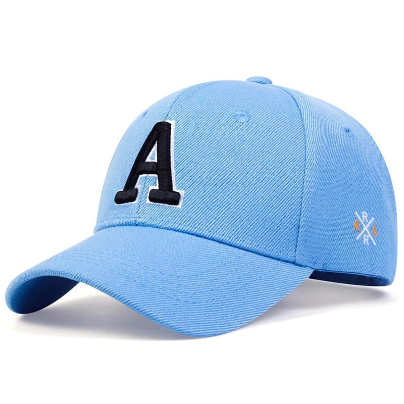 Unisex A Letter Side Ar Embroidery Baseball Caps Spring and Autumn