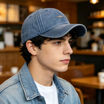 Shark Embroidery Baseball Cap For Men Women