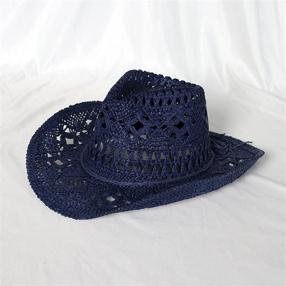 Vintage Summer Beach Bohemian Straw Hat Shell Women Men