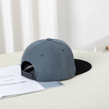 Hip Hop Style Baseball Cap With A Flat Top Color Patching Letter Embroidery Suitable For Both